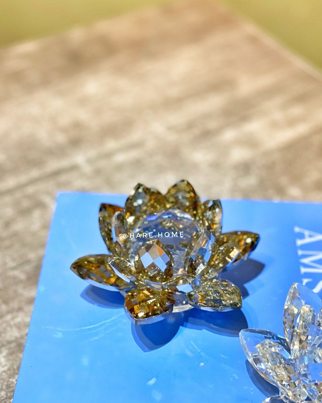 Kristal Lotus Çiçeği Gold