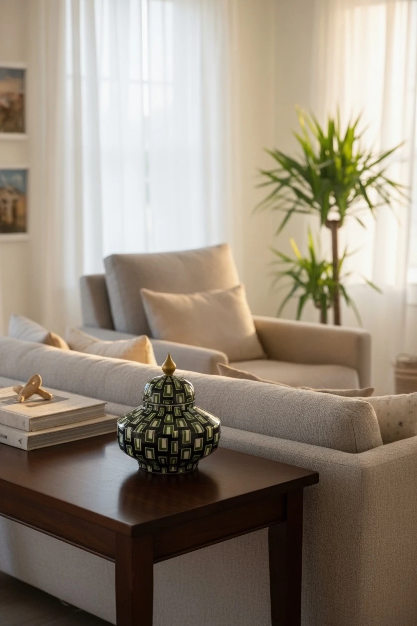 Geometrik Desen Seramik Küp