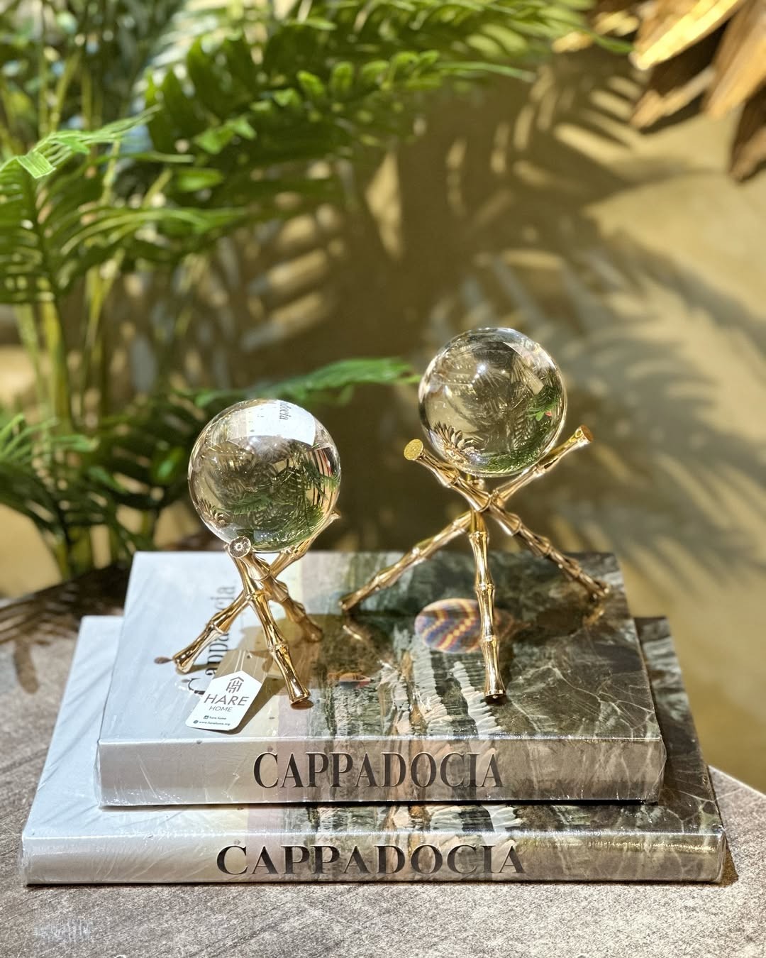 Bambu Ayaklı Cam Küre Gold