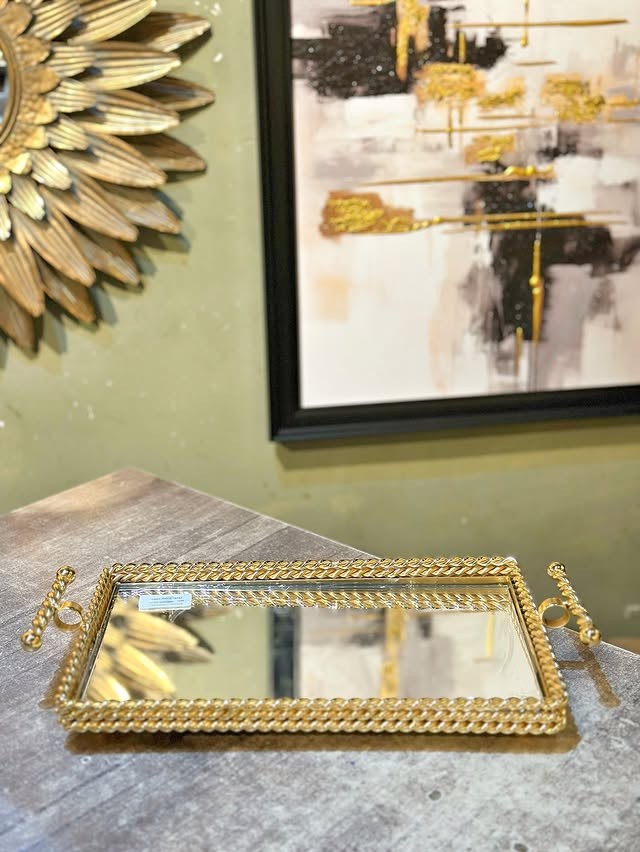 Dikdörtgen Tepsi Gold 20x30cm