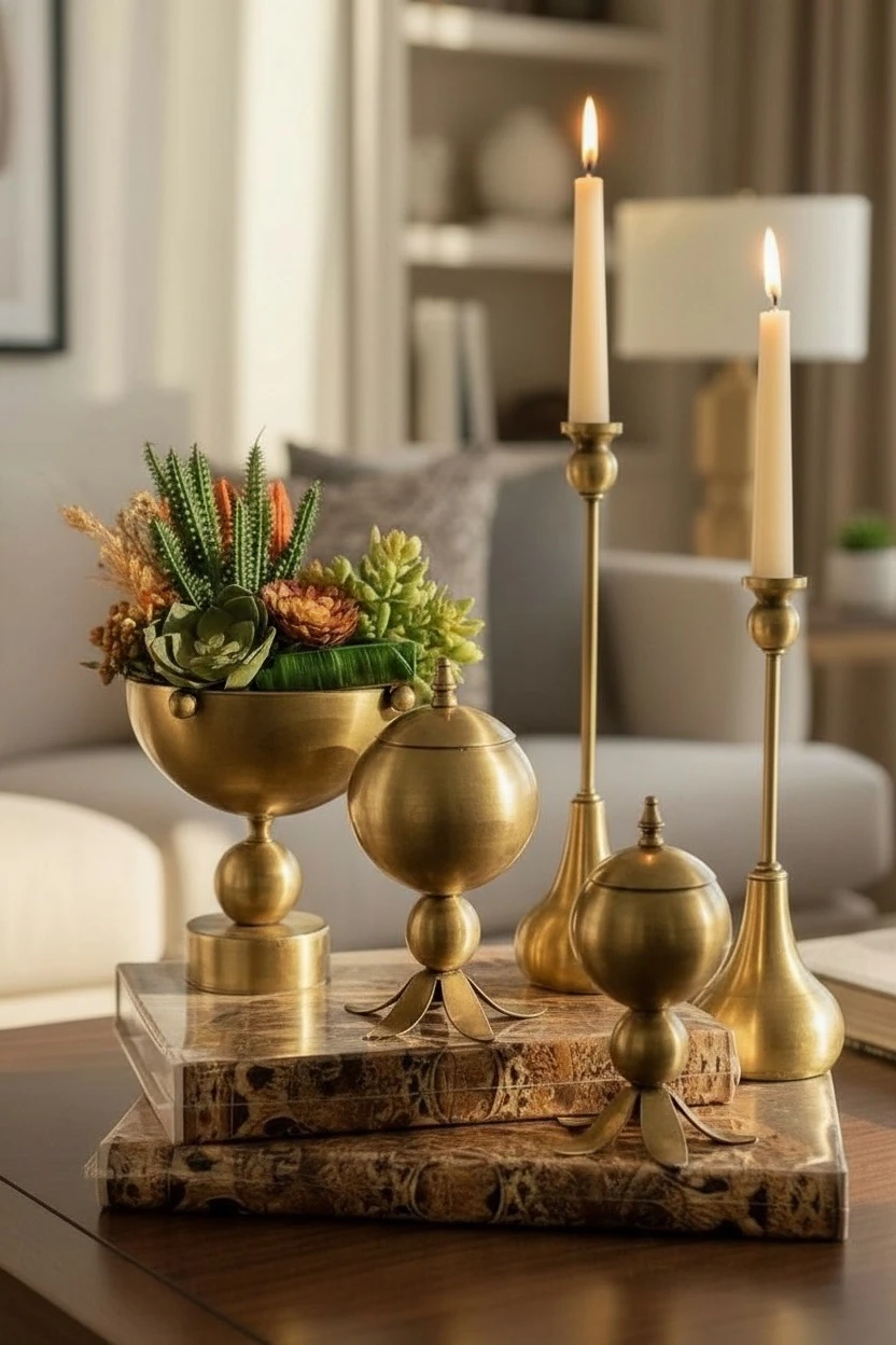 Kitap Kutulu Eskitme Sehpa Dekor Seti