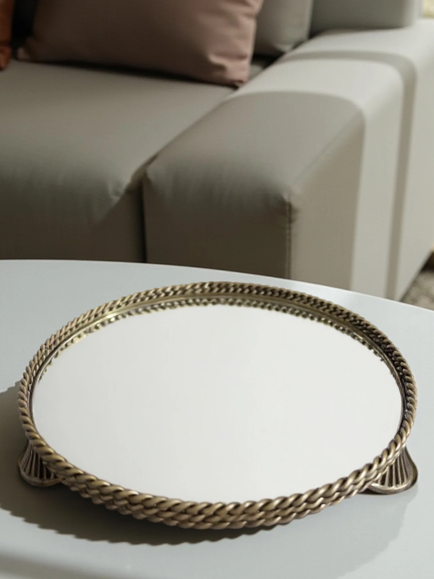 Ayaklı Yuvarlak Jardinyer Eskitme 