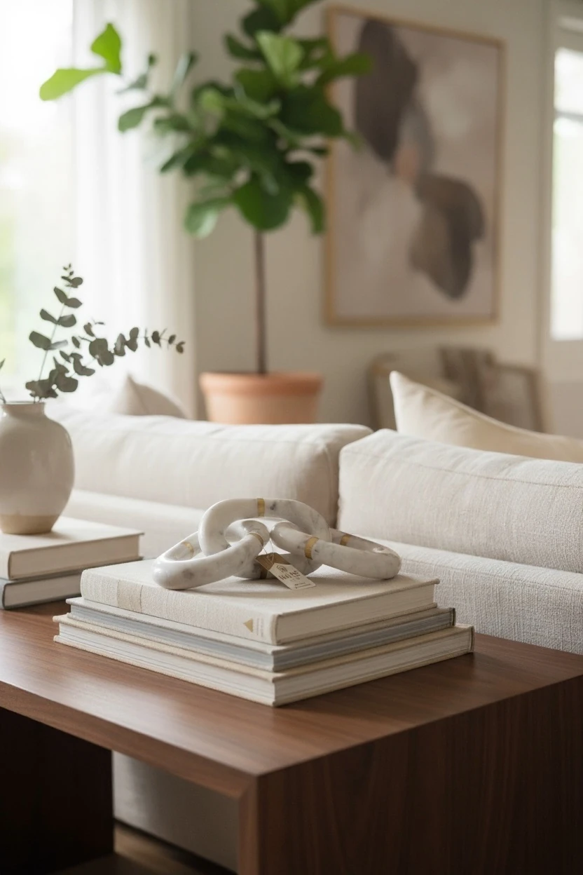 Dekoratif Beyaz Mermer Zincir