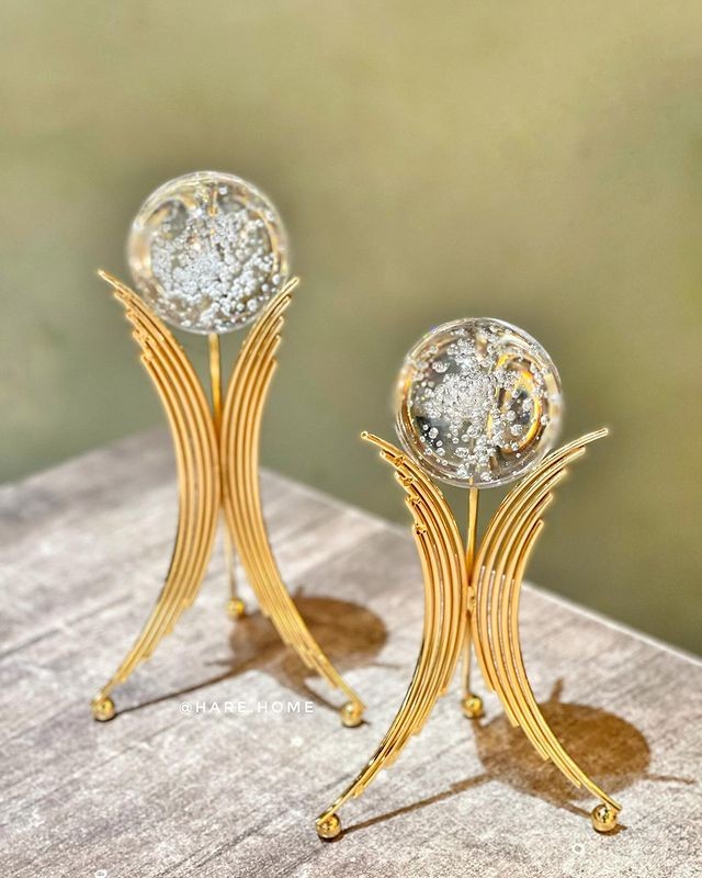 Dekoratif Kelebek Küre Gold