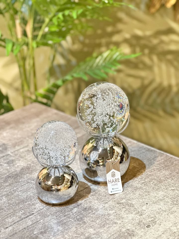 Dekoratif İkili Zen Küre - Gümüş