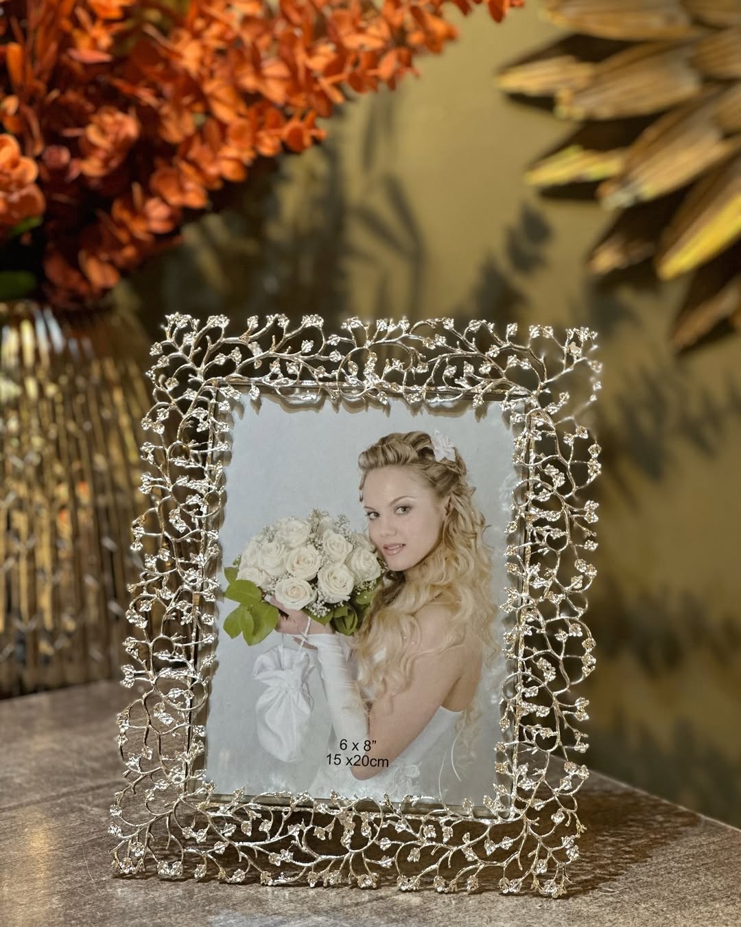 Sarmaşık Gümüş Fotoğraf Çerçevesi 15x20 cm