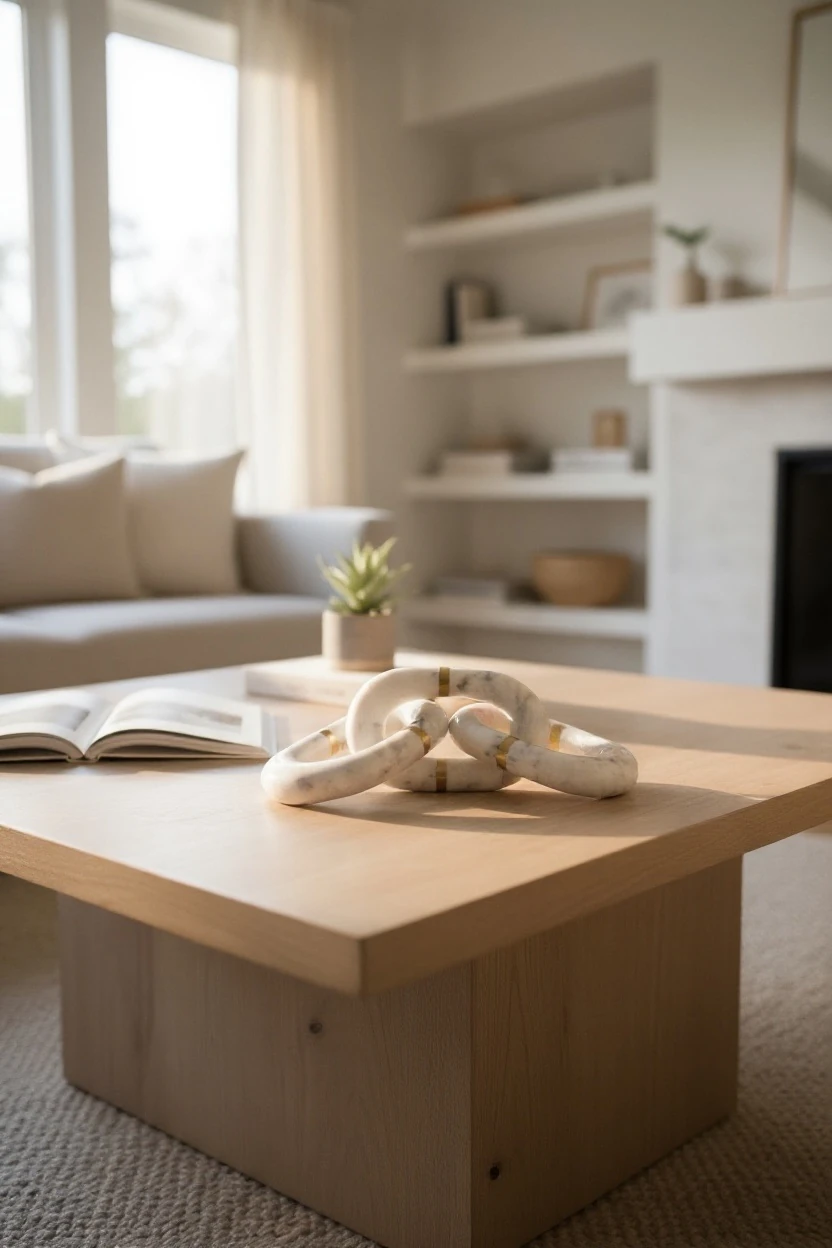 Dekoratif Beyaz Mermer Zincir