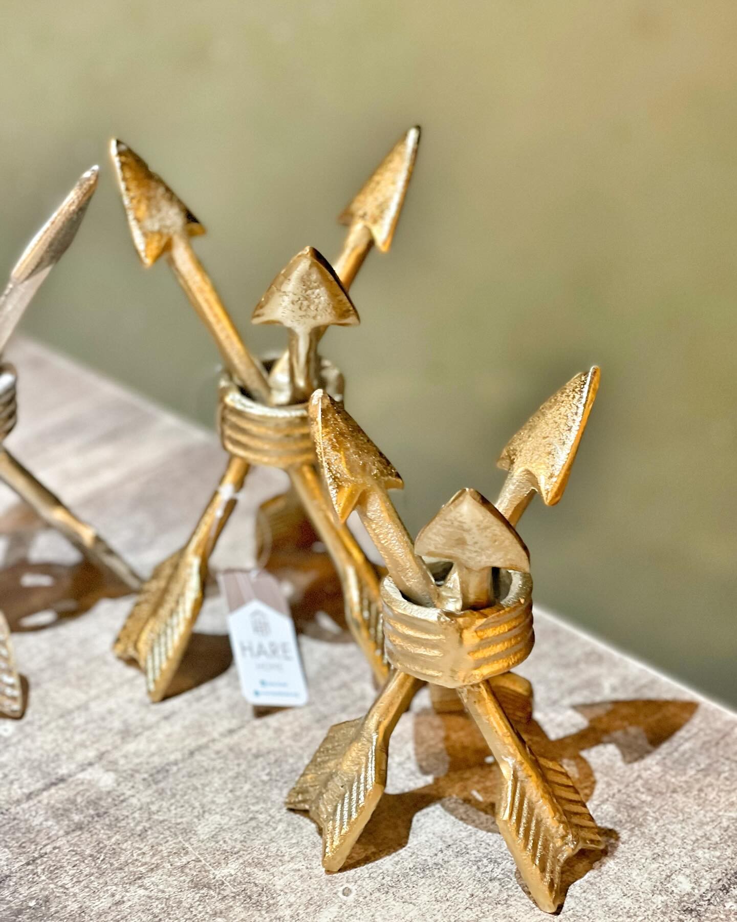 Döküm 2'li Ok Dekor Gold