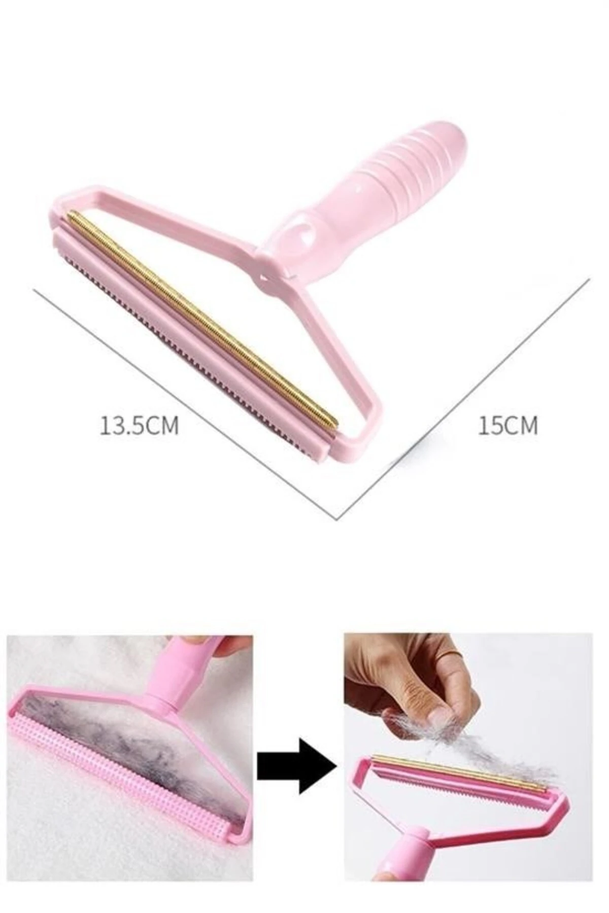 ® Çift Taraflı Elbise Kazak Plastik Kumaş Tüy Alma ve Tiftik Temizleyici Toplayıcı Taşınabilir