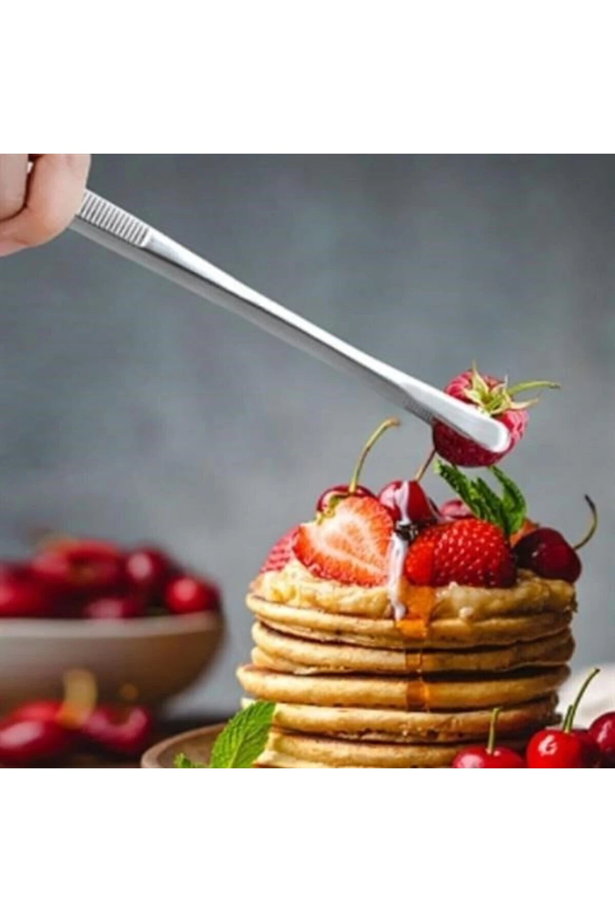 ®  Yiyecek Servis Maşası Air Fryer  Master Chef Şef Cımbızı Et Kızartma Barbekü Aleti 30 Cm