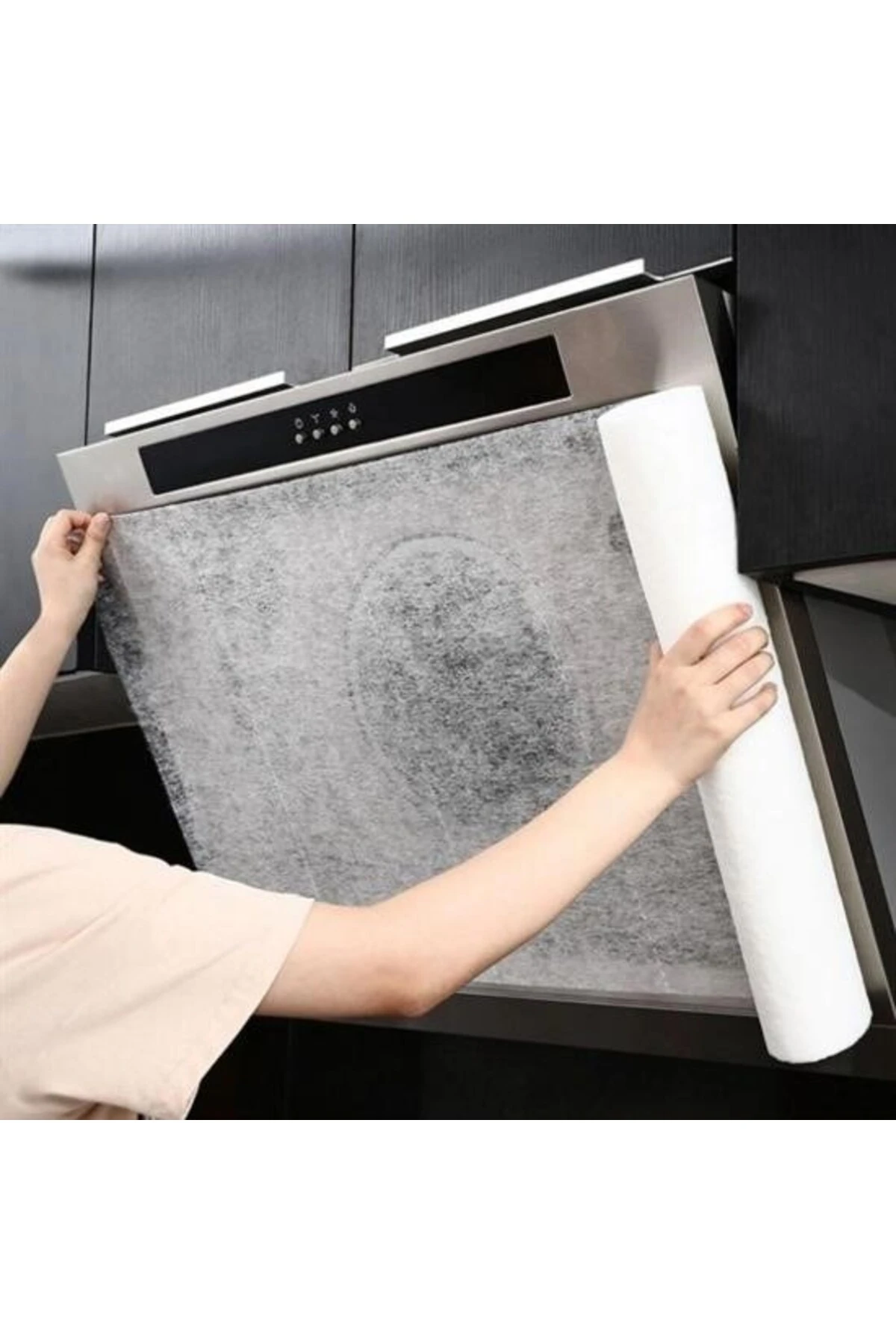 ® 2li Yağ Emici Duman Önleyici Pratik Mutfak Davlumbaz Koruyucu Dayanıklı Yedek Filtre 45x90cm