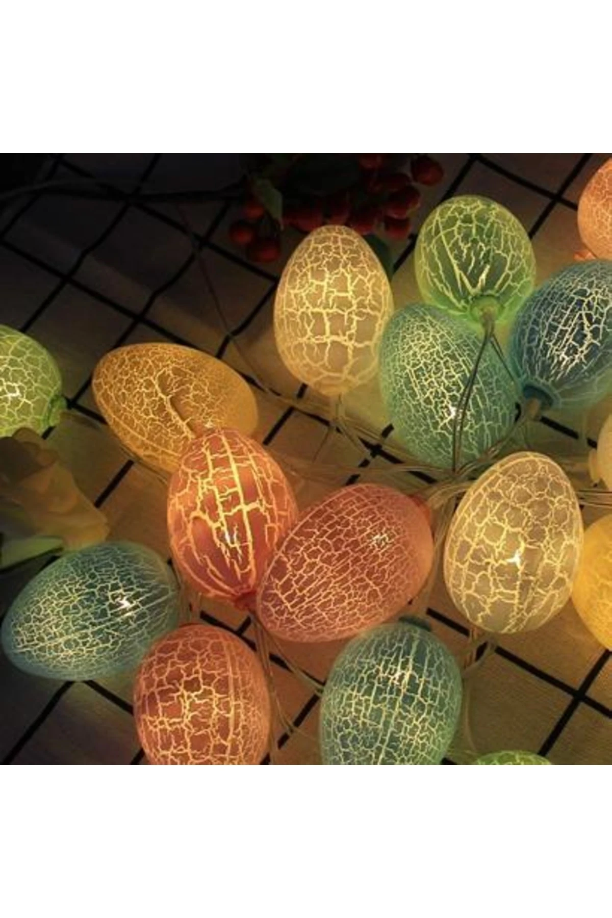 roichil® 10lu Renkli Yumurta Şeklinde Dekoratif Dolama Led Aydınlatma