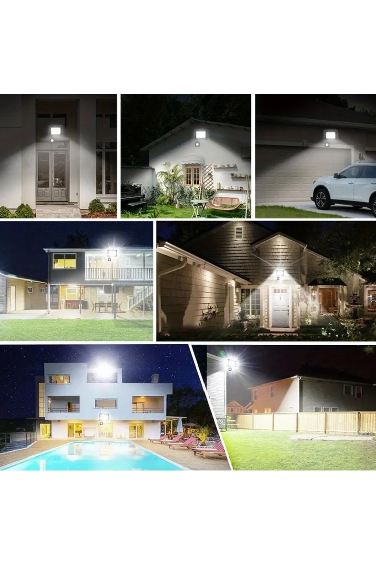 ® Dış Mekan ve Kamp İçin USB İle Şarj Olan 4 Farklı Işık Modlu Güçlü Projektör Lamba 100W 2400 Mah