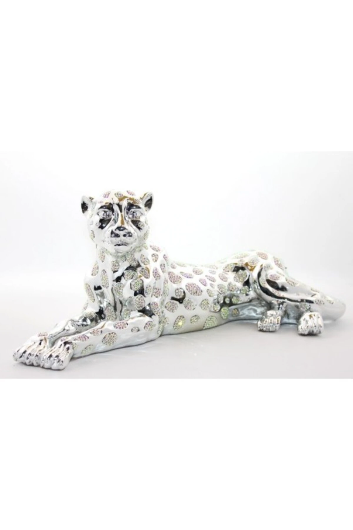 Polyester Oturan Kaplan Figürü