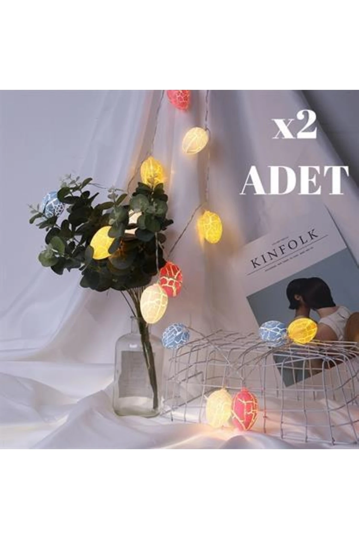 roichil® 10lu Renkli Yumurta Şeklinde Dekoratif Dolama Led Aydınlatma