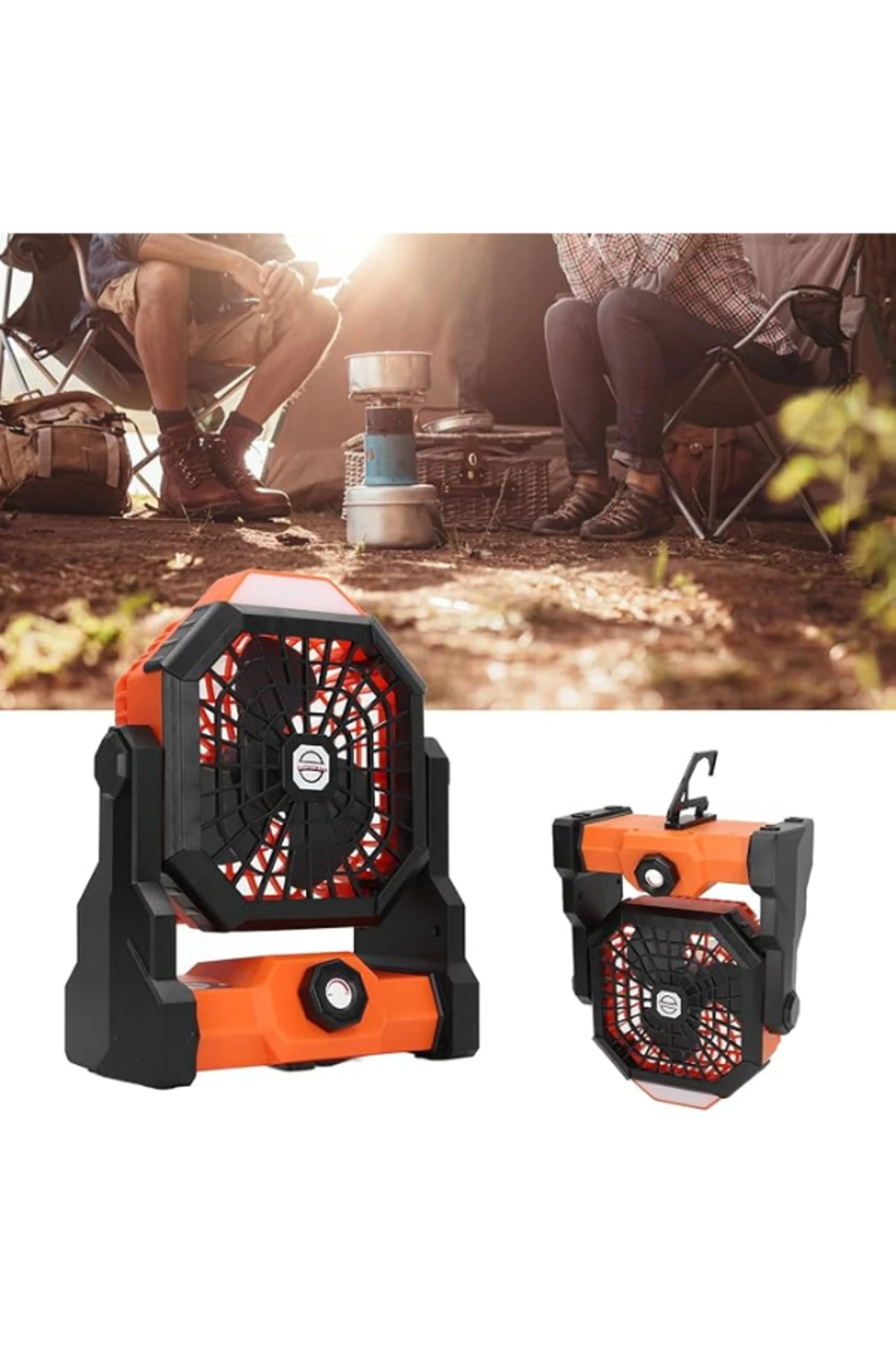 Mini Şarjlı Ledli Kare Fan