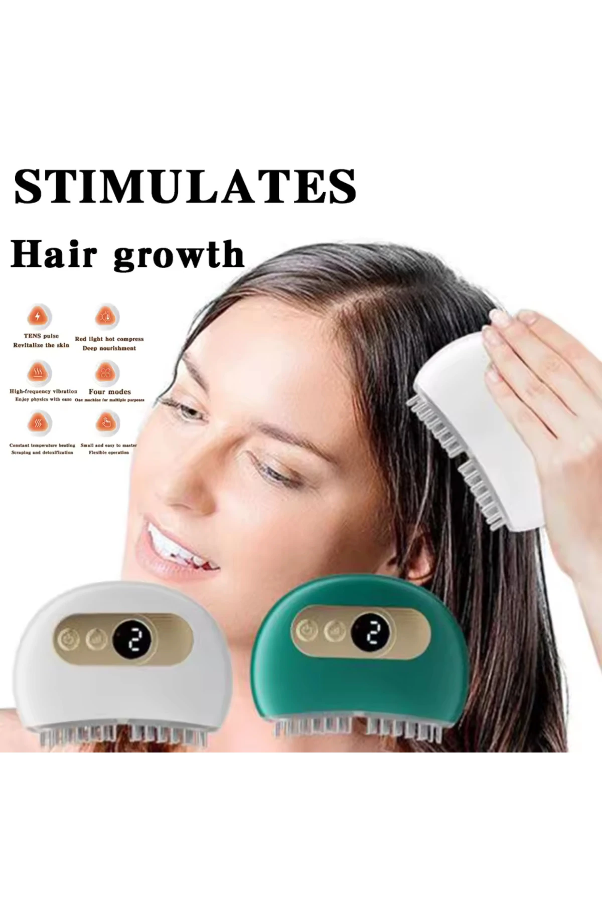 Akıllı Elektrikli Masaj Tarağı,Çok İşlevli Tarama Masaj Aleti, Profesyonel Baş Masaj Fırçası