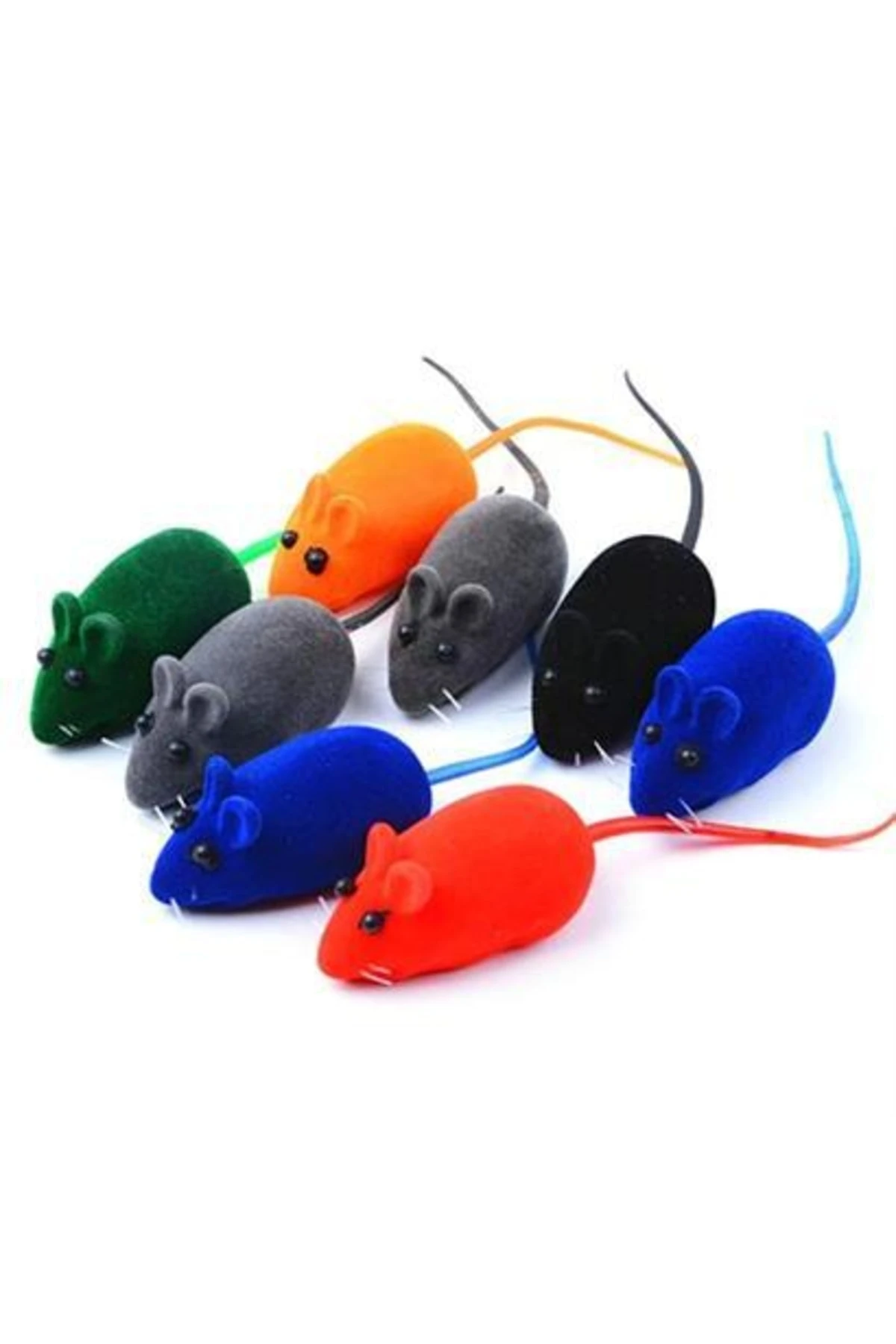 roichil® 2li Evcil Hayvan Eğitim Sevimli Elastik Kedi Fare Yakalama Interaktif Sesli Eğitim Oyuncağı