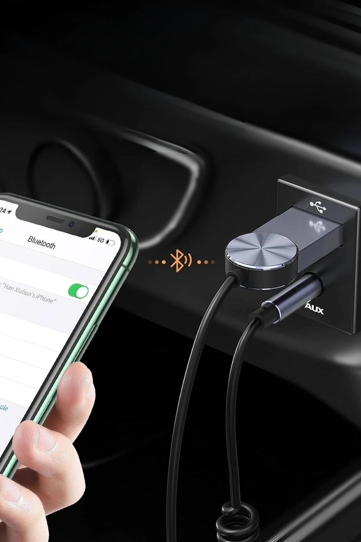 Araba için Bluetooth Aux Alıcısı Wireless Araç Kiti