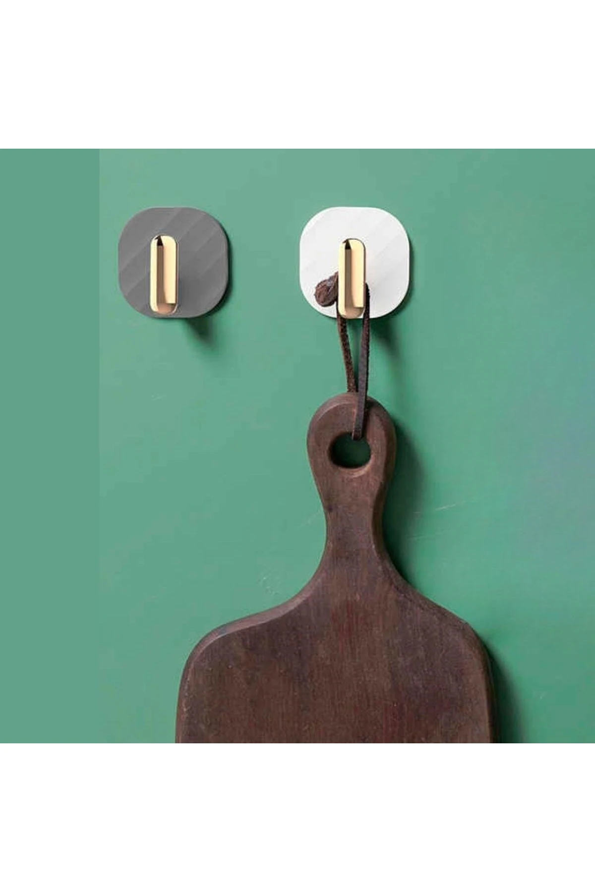 Kenzo® 2li Yapışkanlı Retro Askılık Dolap Kapak Kulpu Gri