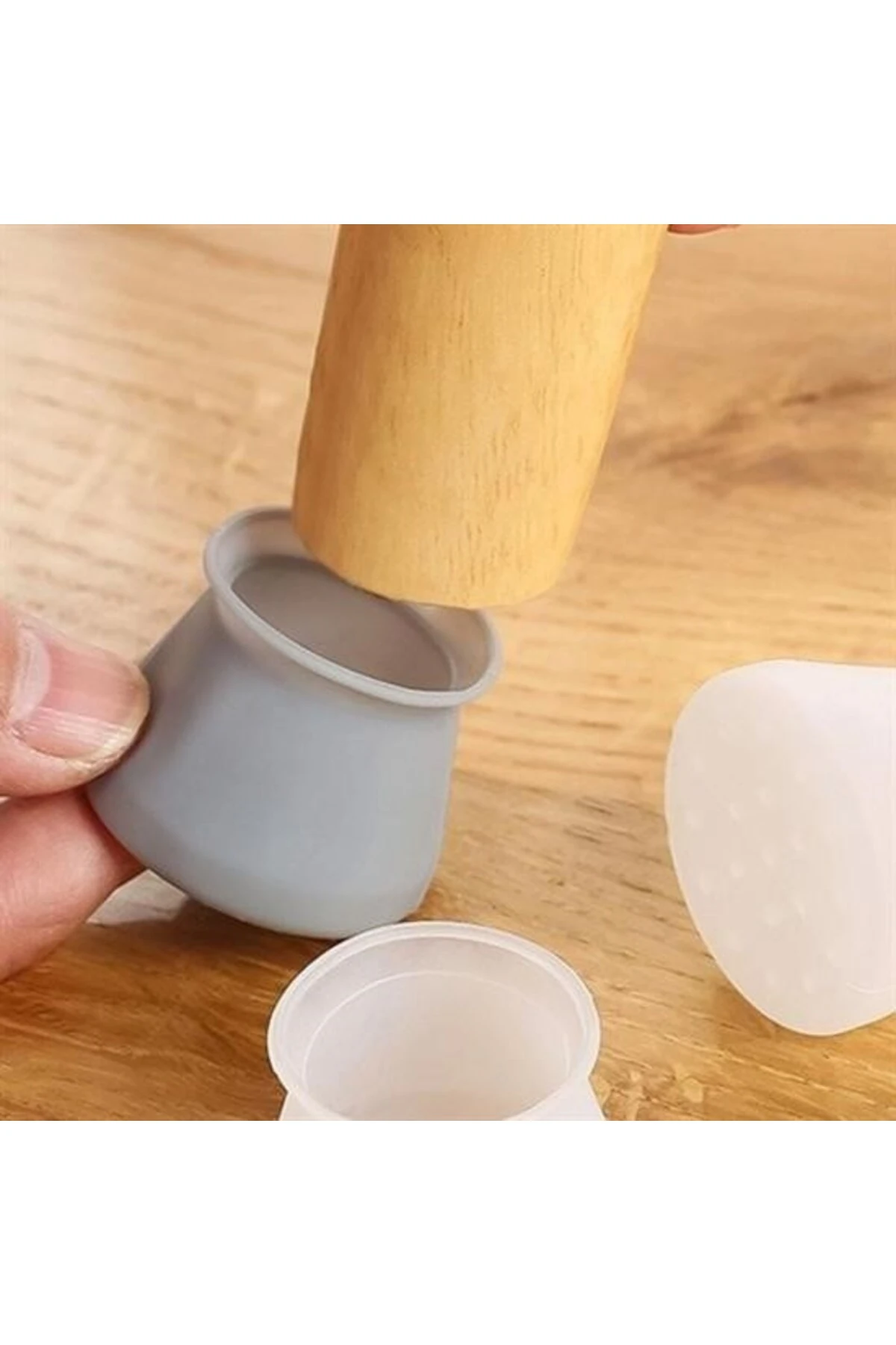 8 Adet Silikon Masa ve Sandalye Ayağı İçin Kaydırmaz Çizdirmez Mobilya Çorabı