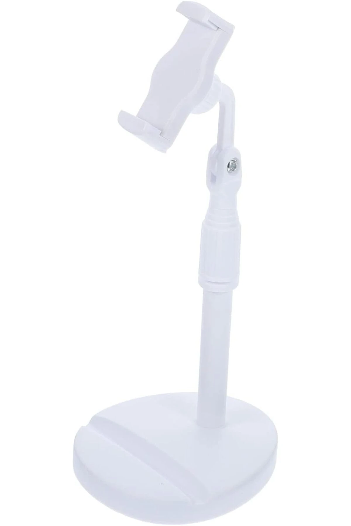 Beyaz 360 Derece Döndürülebilir Masaüstü Teleskopik Telefon Standı Telefon Tutucu