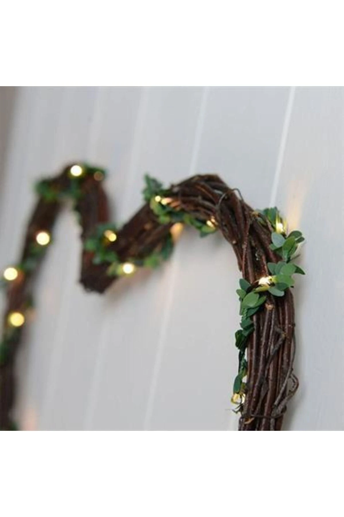 Yapraklı Dekorlu 3 Metre Peri Led Pilli Işık Yılbaşı Aydınlatma