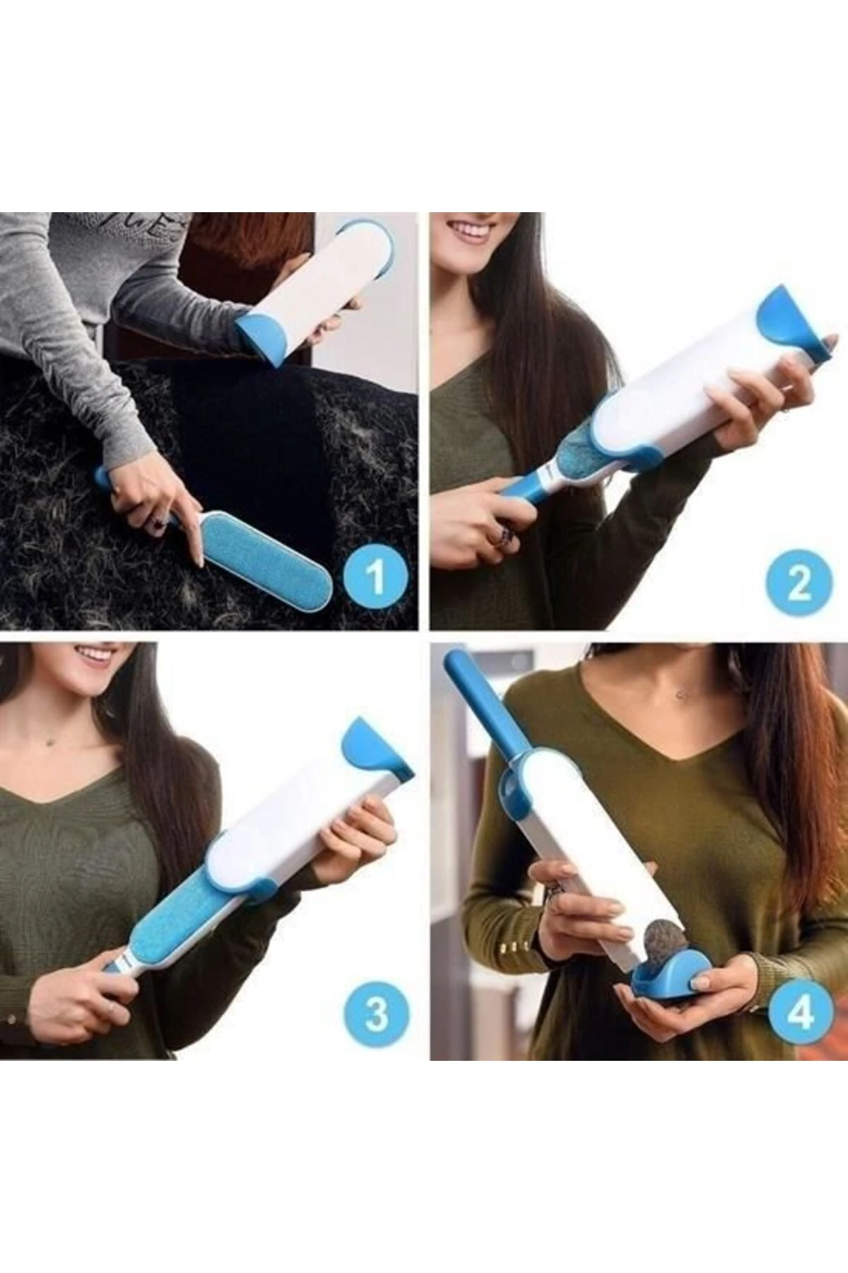 2li Set Kıl Tüy Toplayıcı Kendinden Temizlemeli Tarak