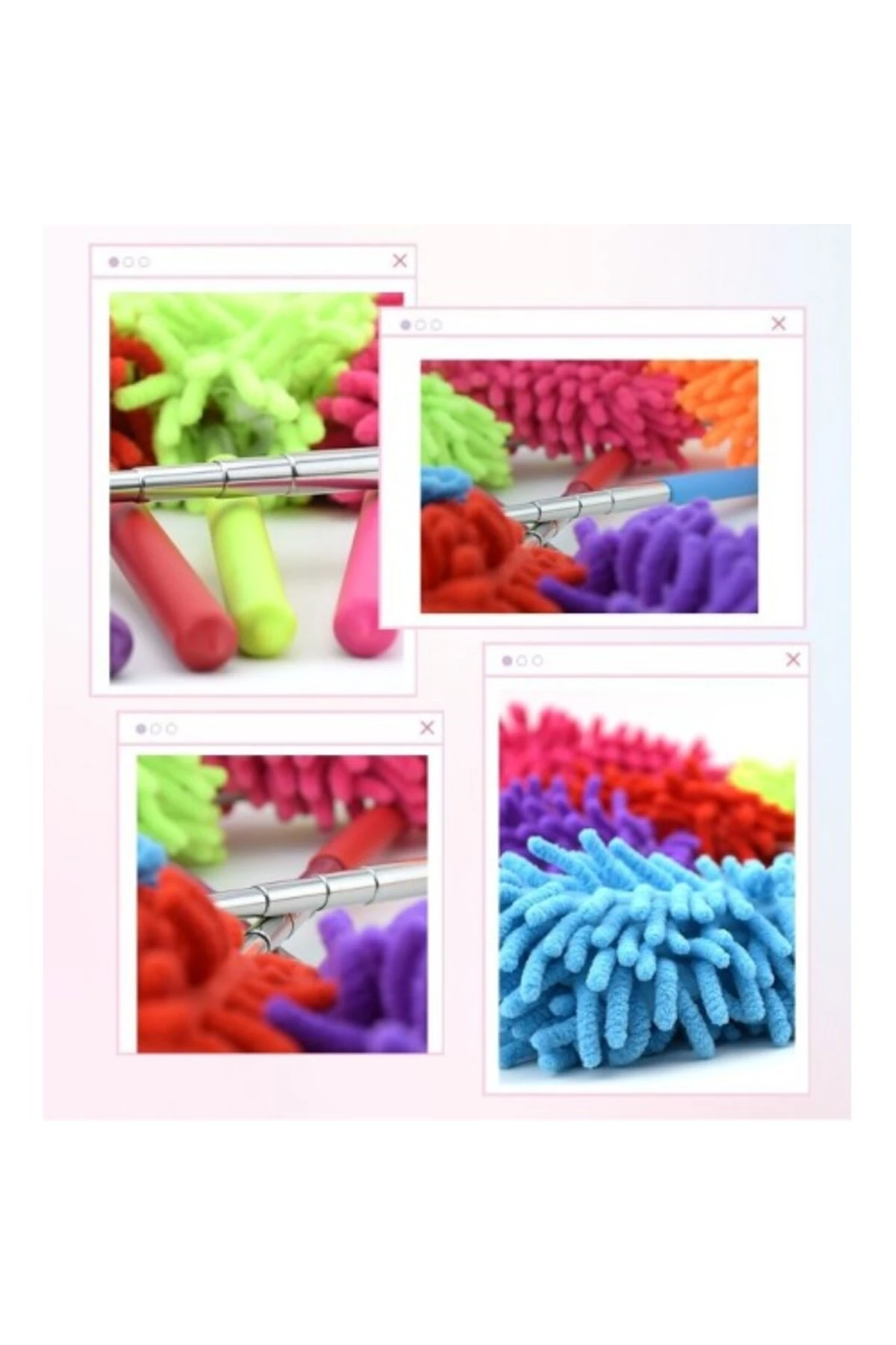 Teleskopik Mikrofiber Toz Alma Fırçası