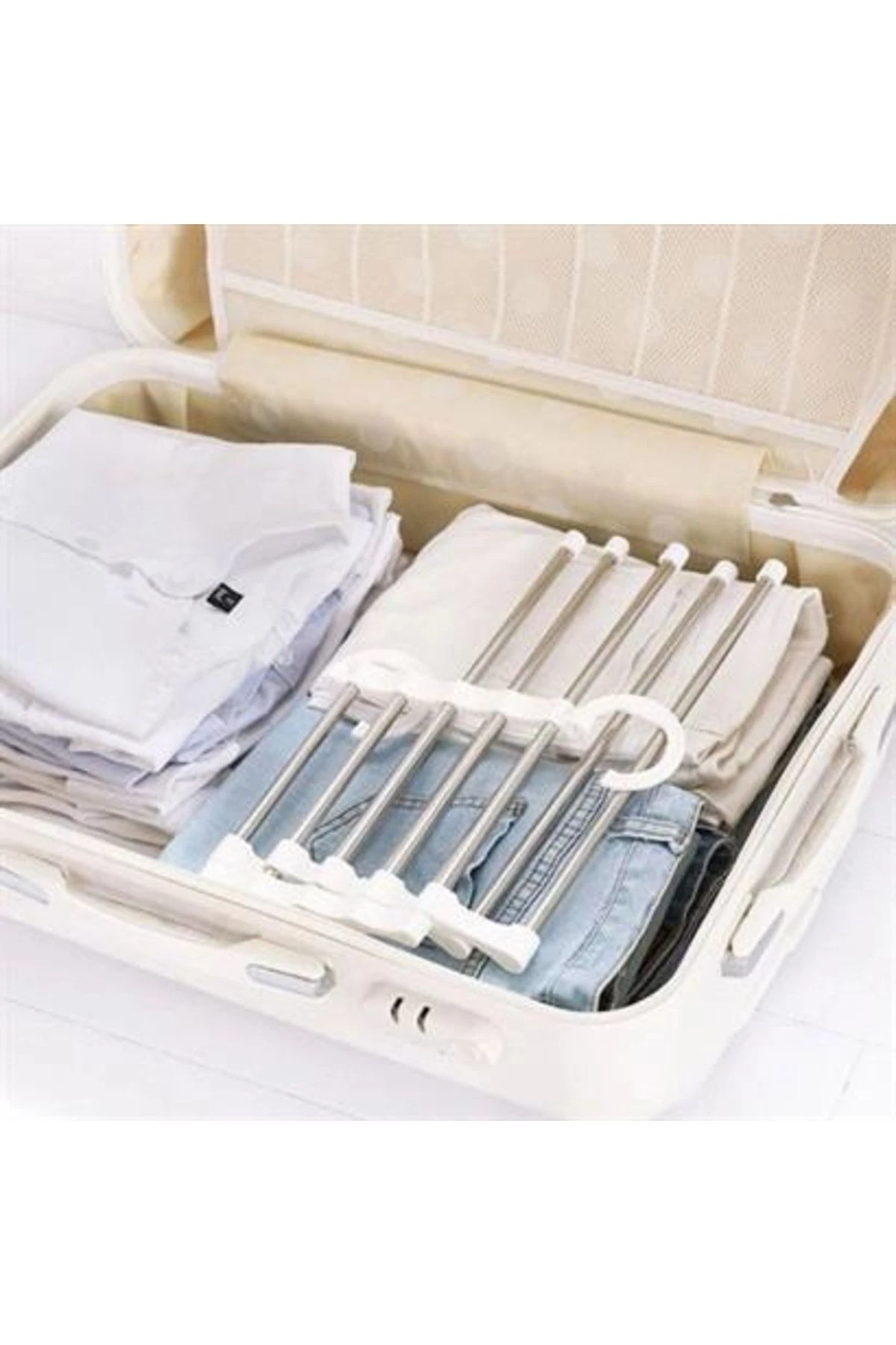 Hareketli Dolap Içi Pantolon Kravat Şal Askı Sistemi Düzenleyici Katmanlı Askılık Organizer