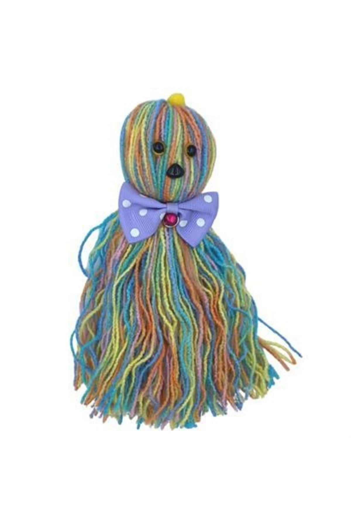 roichil® Ahtapot Şekilli Zilli Ve Ipli Rengarenk Püsküllü Sevimli Kedi oyuncağı
