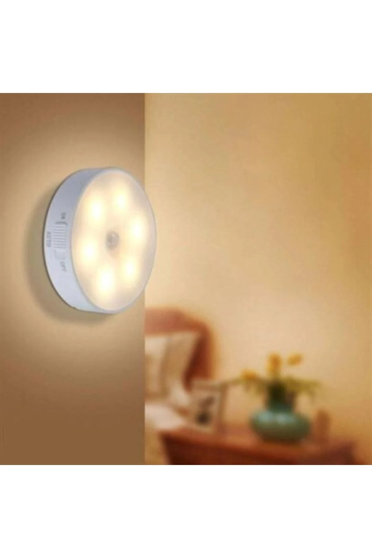 Hareket Sensörlü Usb Şarjlı Spot Lamba Mıknatıslı Ve Yapışkanlı Gün Işığı Renk Led