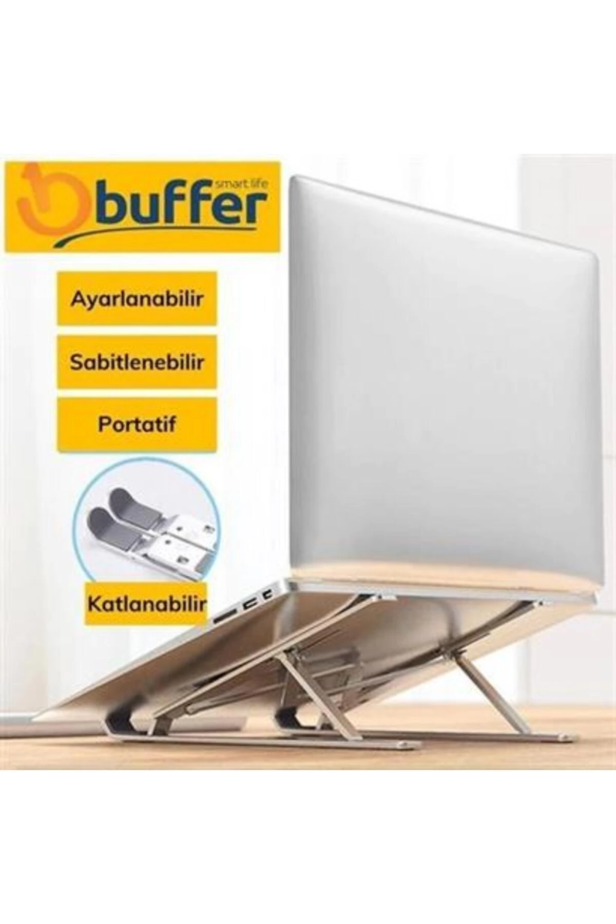 roichil® Ayarlanabilir Dizüstü Destek Tabanı Tamamen Katlanabilir Taşınabilir Laptop Yükseltici