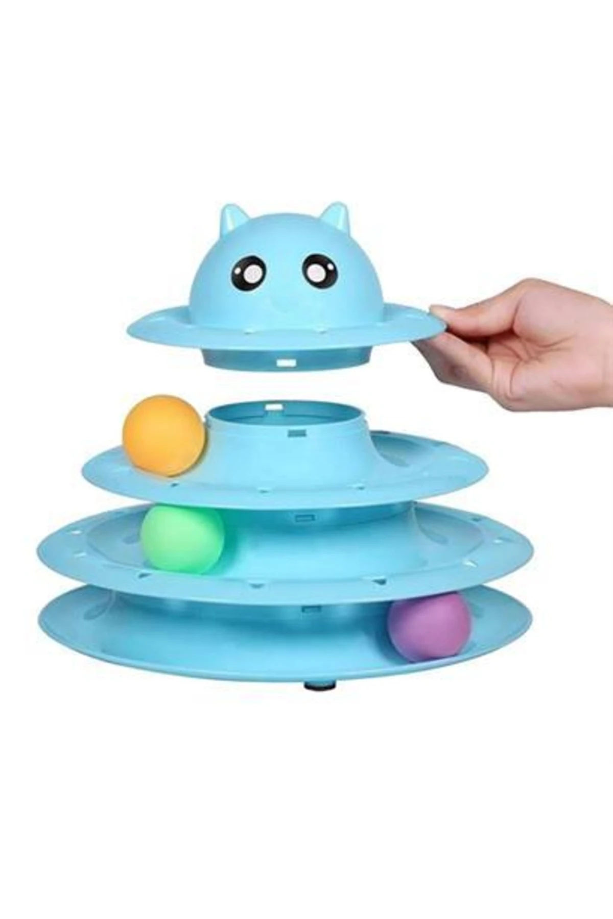 roichil® Tower Of Tracks Eğlenceli Üç Katlı Kedi Oyuncağı Seti Kedi Oyunu