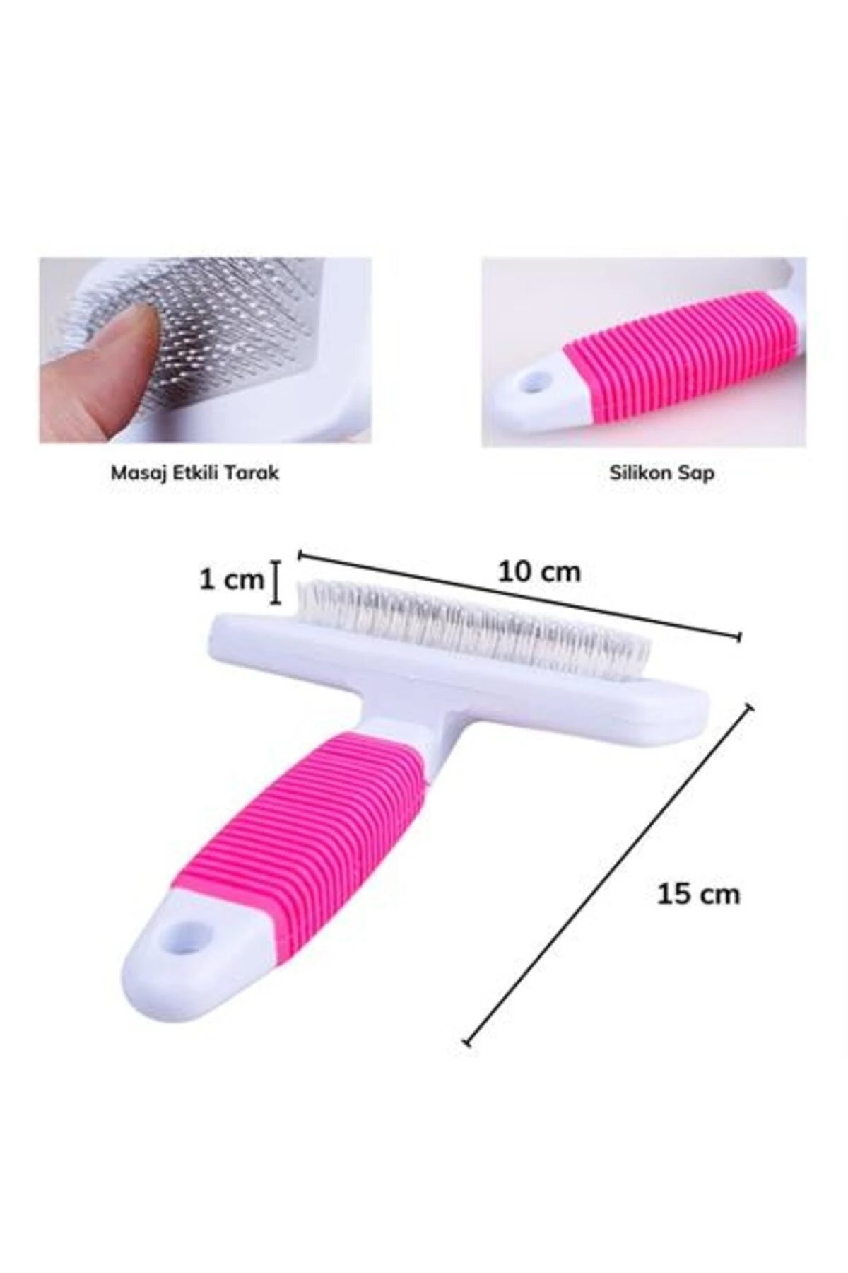 Kedi Köpek Telli Küçük Boy Tüy Bakım Seti Evcil Hayvan Tarama Fırçası