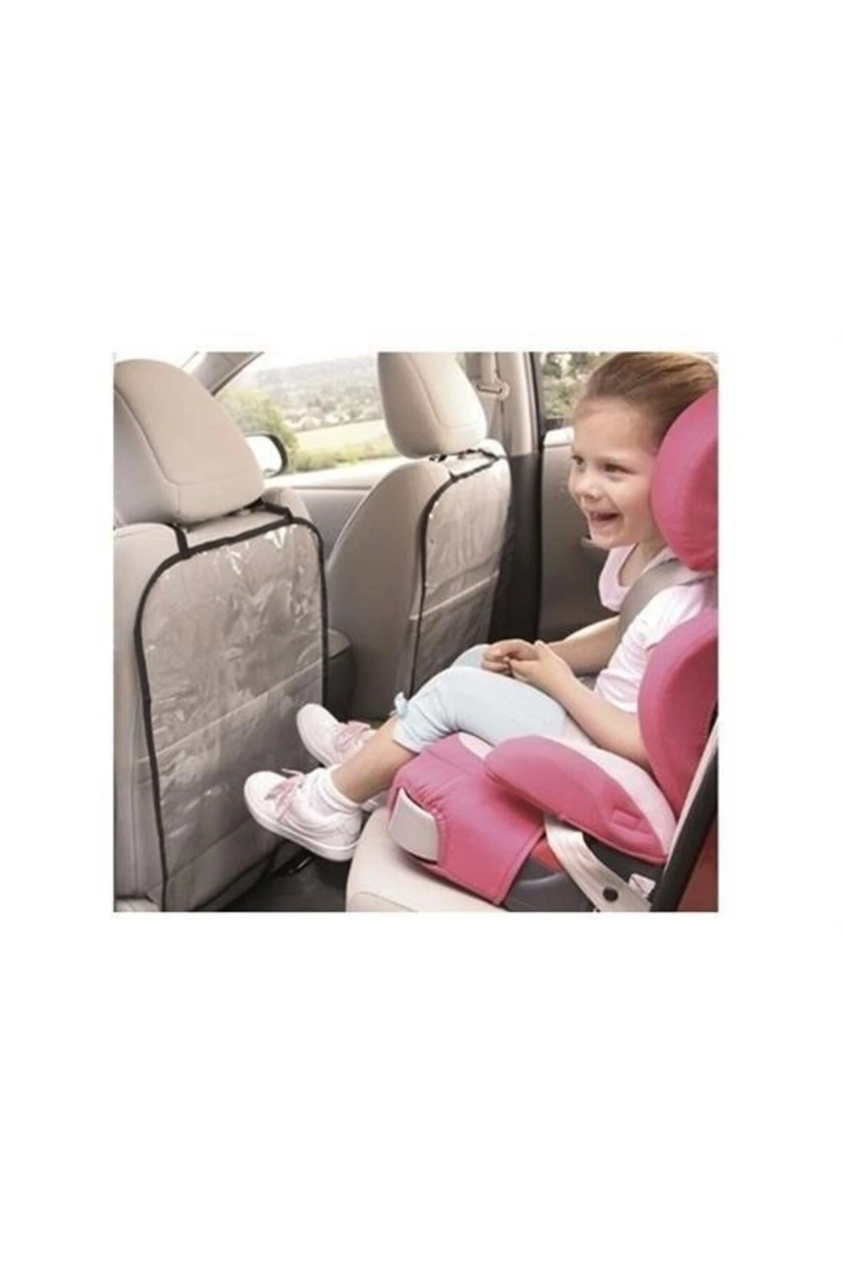 Araç içi Oto Koltuk Arkası Koruyucu Set Kılıf Ayak İzi Koruma Kılıfı