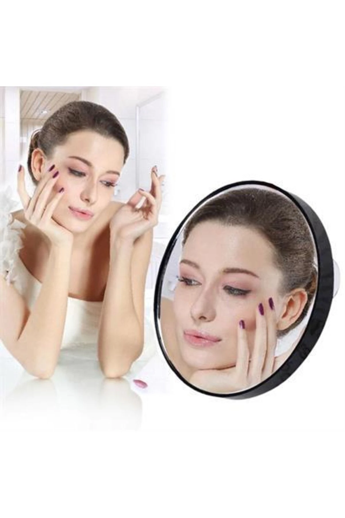 10x Büyüteçli Vantuzlu Pratik Kullanışlı Makyaj Lens Traş Aynası