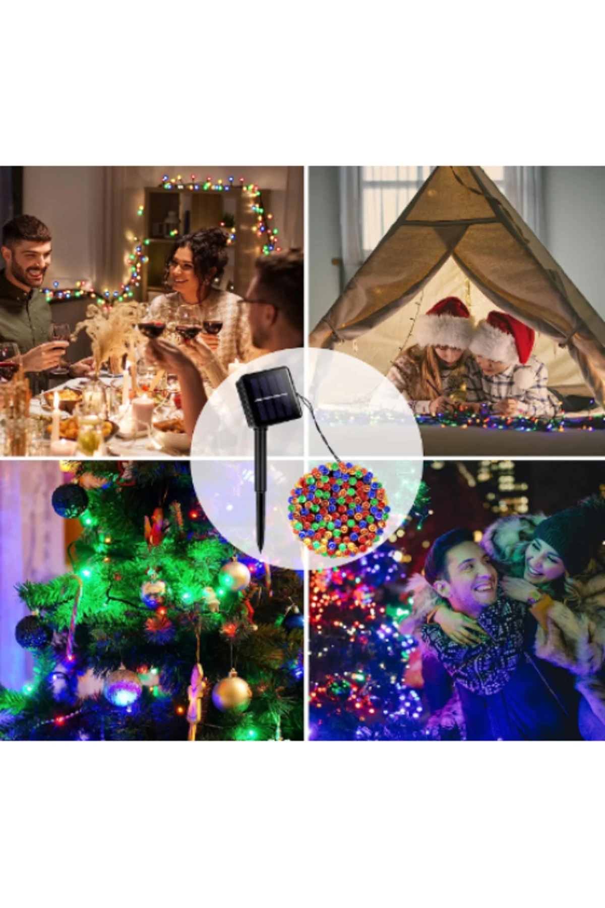 100 Led RGB Solar 12m