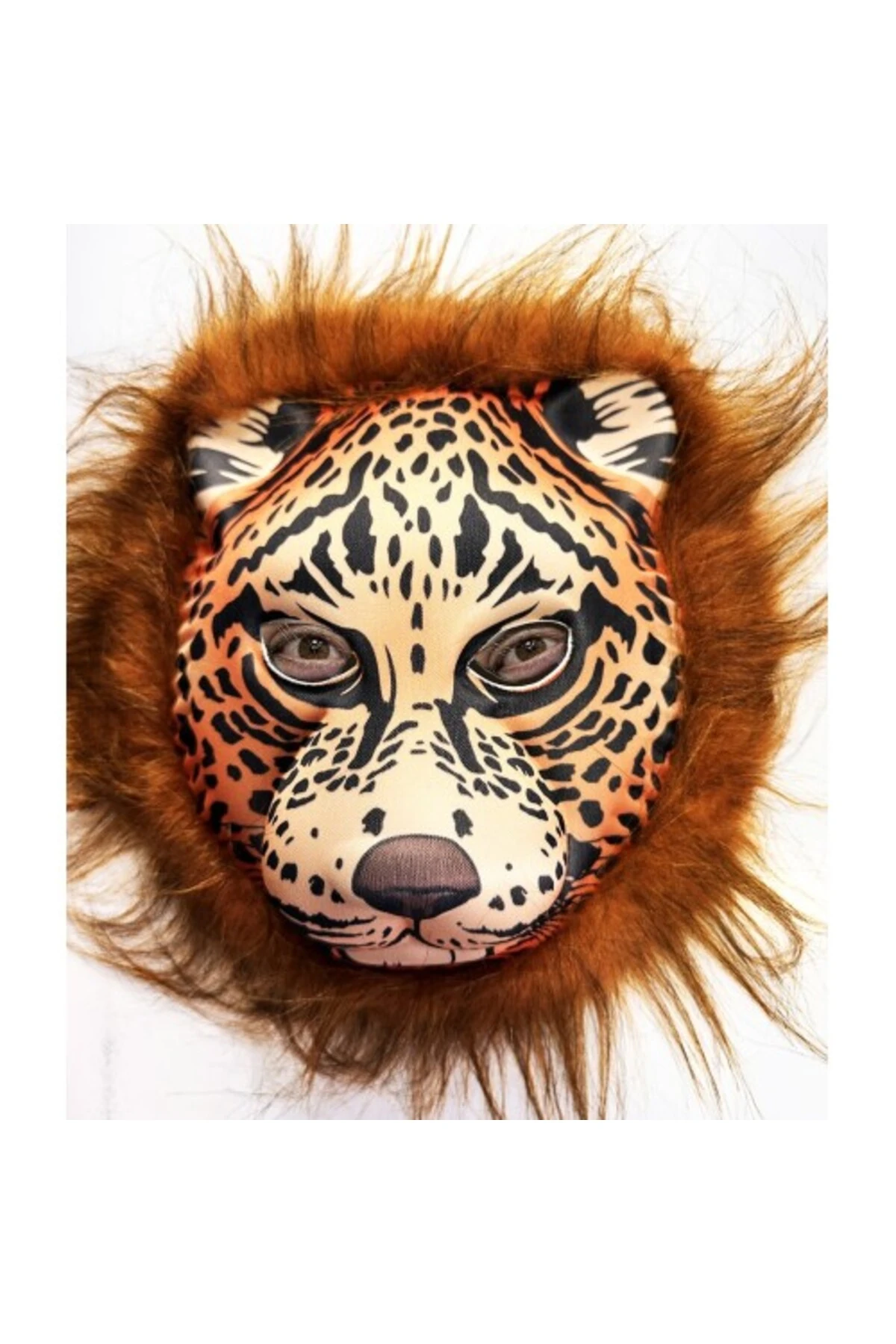 Kahverengi Saçlı Yeleli Aslan Maskesi Eva Mega Peluş 37 No