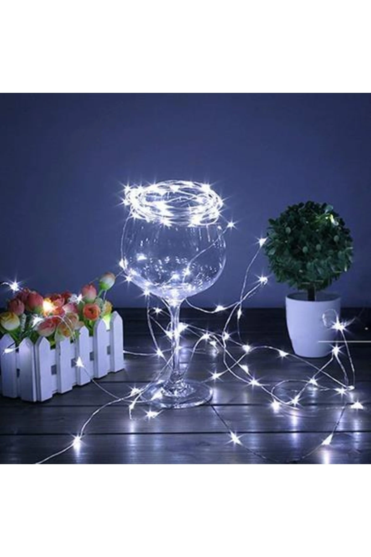 roichil® Pilli Dekoratif Peri Led Işık 10 Metre Beyaz Parti Aydınlatma