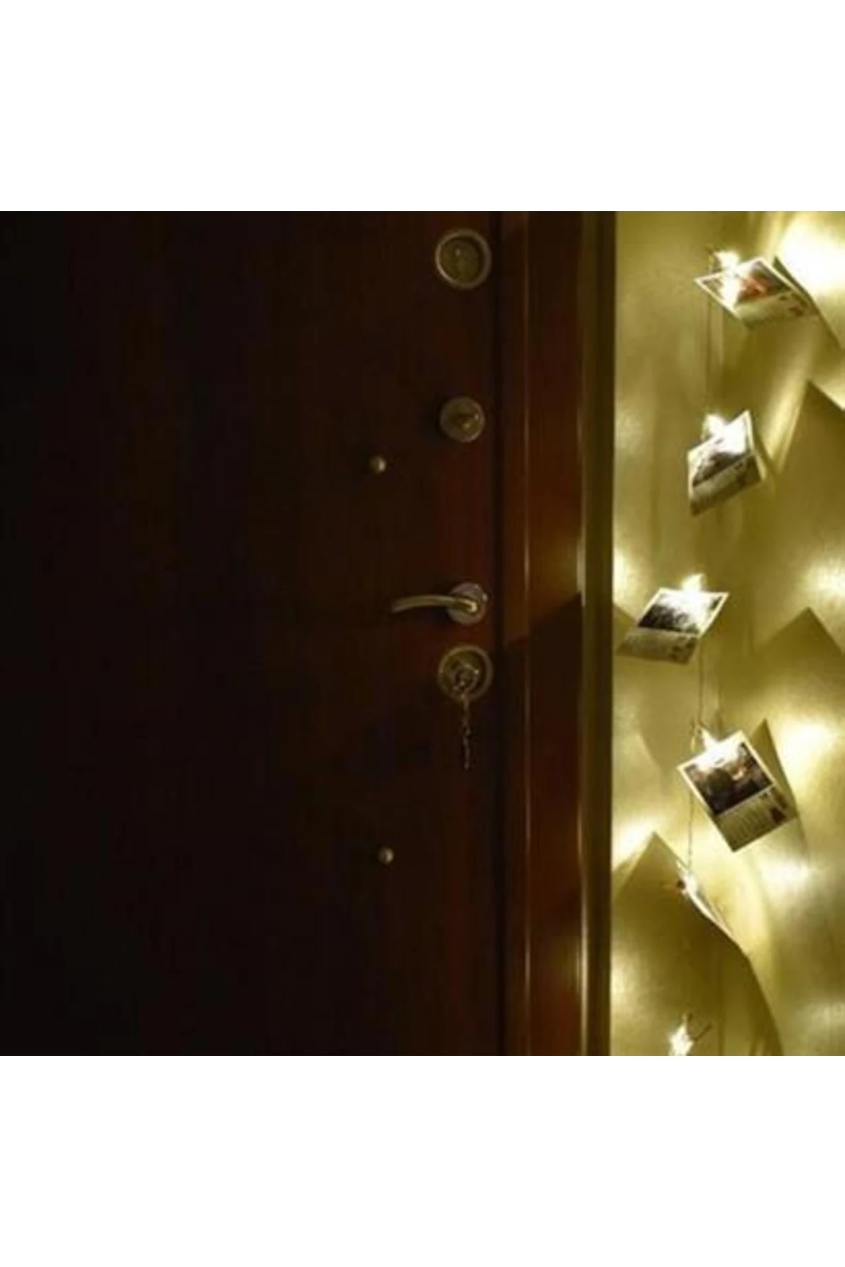 roichil® Bakır Renkli Led Işıklı Fotoğraf Asma Işık Süsleme Mandalları