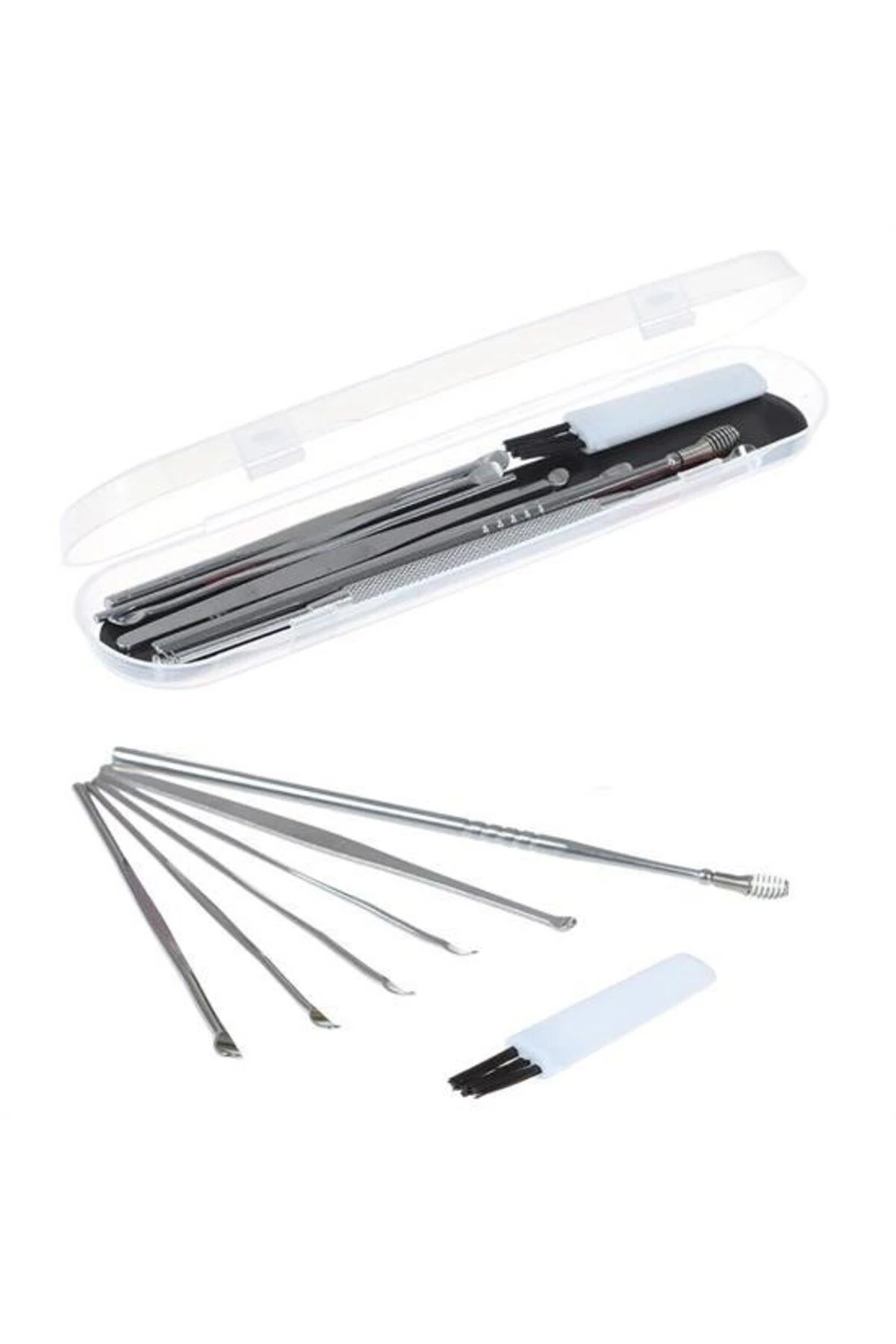 6 Parça Paslanmaz Çelik Kulak Balmumu Toplayıcı Çıkarıcı