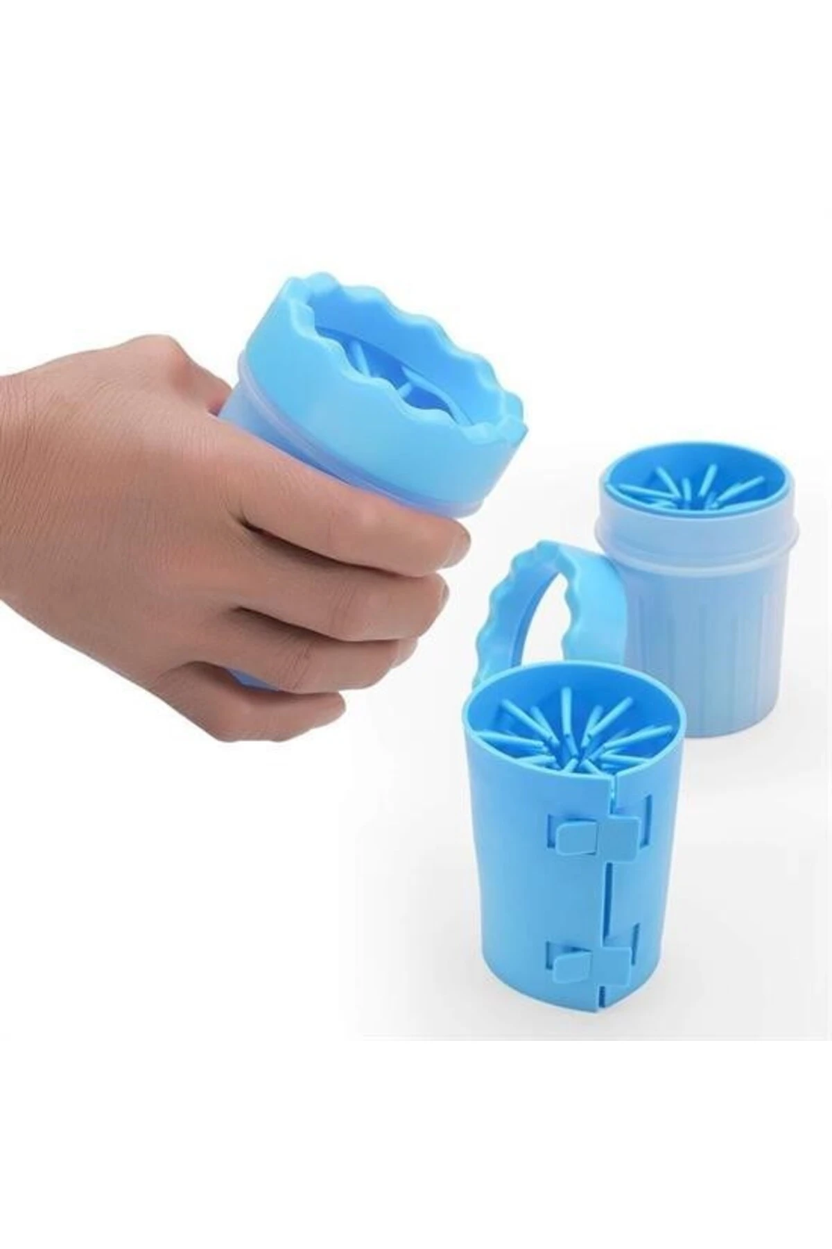 ® Silikon Jel Fırçalı Kedi Köpek Pati Ayak Yıkama Temizleme Kovası (Küçük)