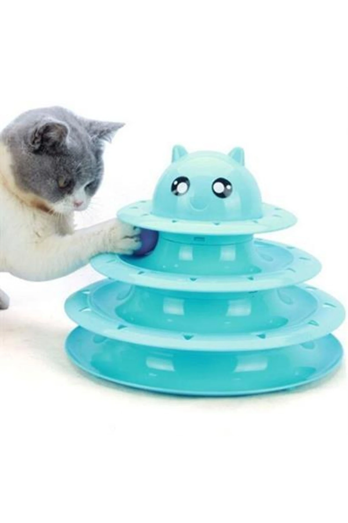 roichil® Tower Of Tracks Eğlenceli Üç Katlı Kedi Oyuncağı Seti Kedi Oyunu