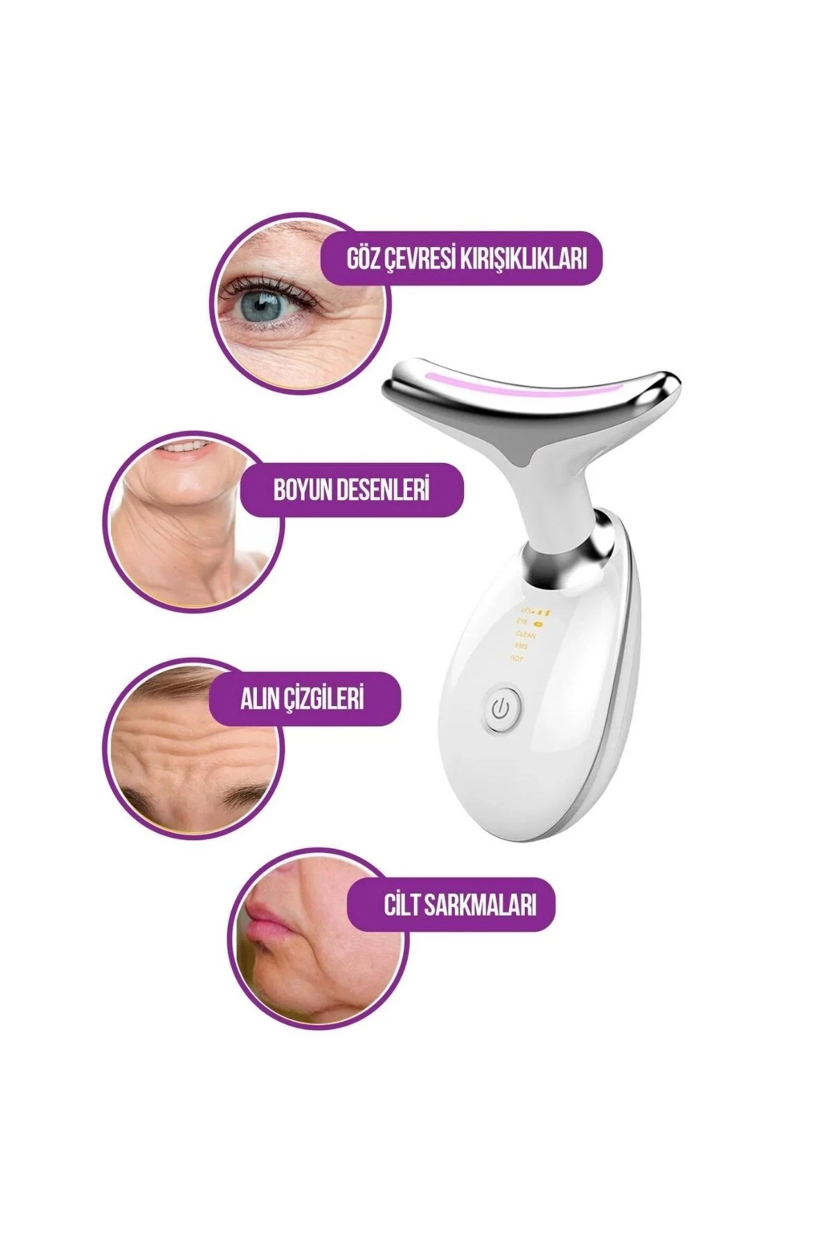 7 Farklı Işık Modlu Titreşimli Boyun Ve Yüz Ems Güzellik Cihazı
