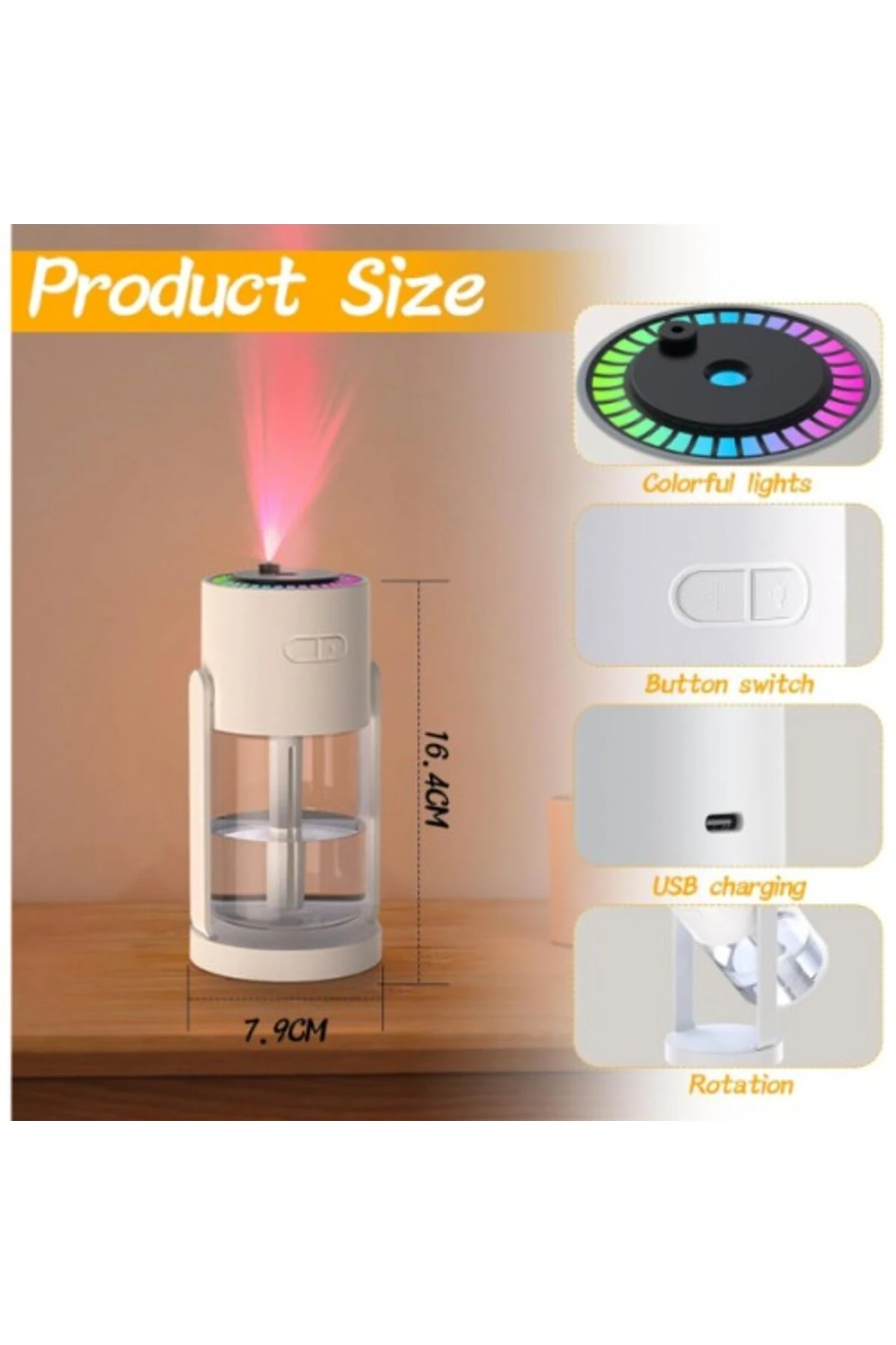 LED Işıklı Hava Nemlendirici Cihaz