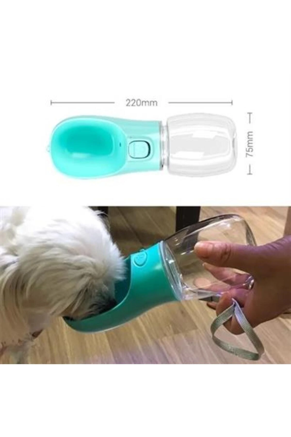 Taşınabilir Evcil Hayvan Suluğu Seyahat Kabı Kilitlenebilen Su Sızdırmaz Kap 350 ml