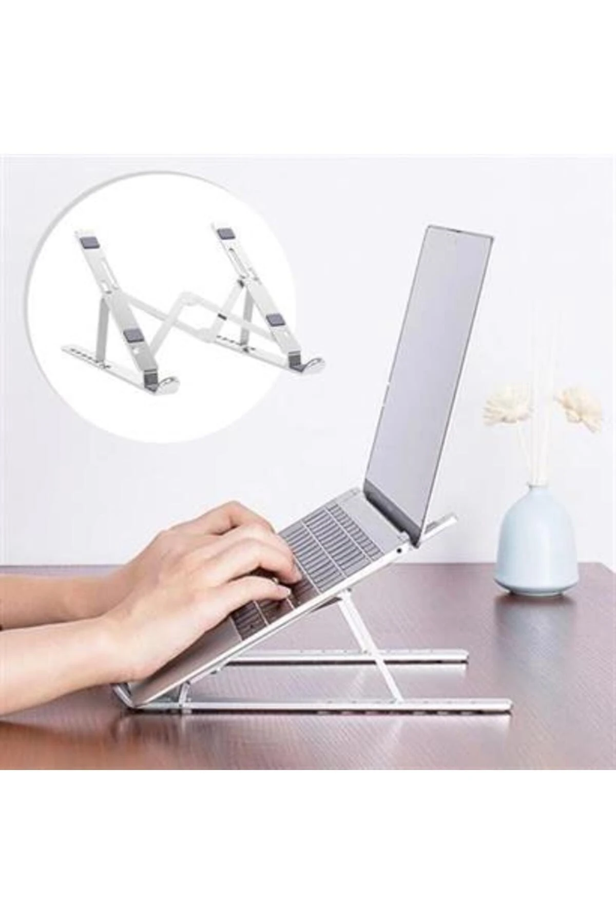 roichil® Ayarlanabilir Dizüstü Destek Tabanı Tamamen Katlanabilir Taşınabilir Laptop Yükseltici