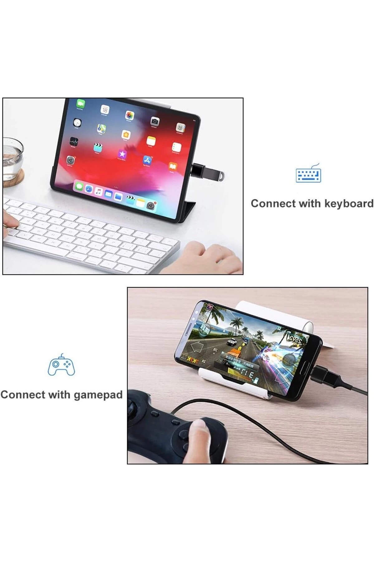 iPhone/iPad/Macbook Uyumlu Type-c To USB Çevirici Metal Dönüştürücü 3.0 Yüksek Hızlı Veri Aktarm OTG