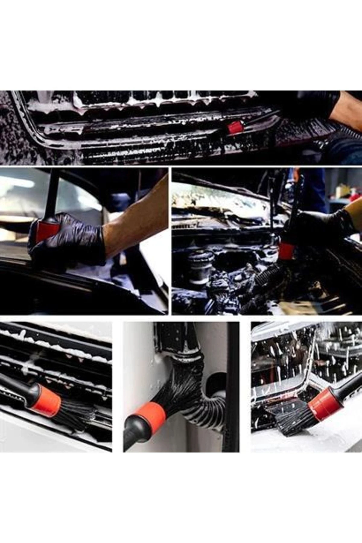 Yumuşak Kıllı Iç Ve Dış Temizlik Için 5 1 Detaylı Araç Oto Temizlik Bakım Fırça Seti